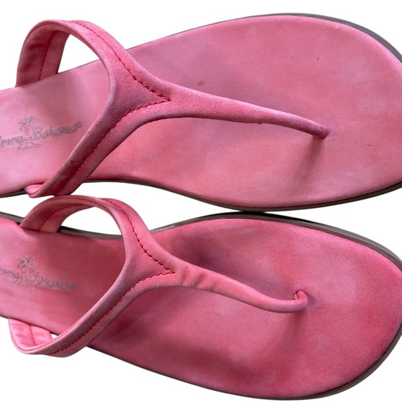 Tommy Bahama Relax‎ Tahini Nubuck Leather Sandals Cherry Size 10 Early 2000s - Picture 10 of 11